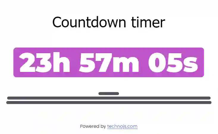 Digital countdown timer